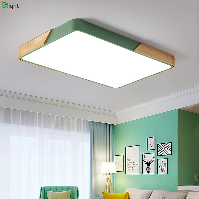 Billig Nordic Platz Multicolor Legierung Led Decke Lichter Wohnzimmer Eiche Dimmbare Led Decke Lampe Schlafzimmer Führte Decken Leuchten