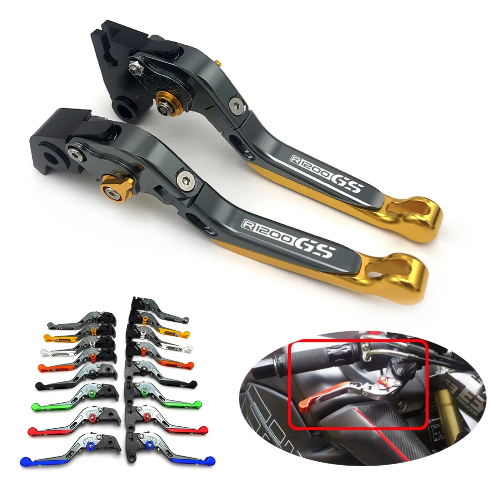 Palancas de freno y embrague extensibles y plegables CNC para BMW R1200GS 2004-2012