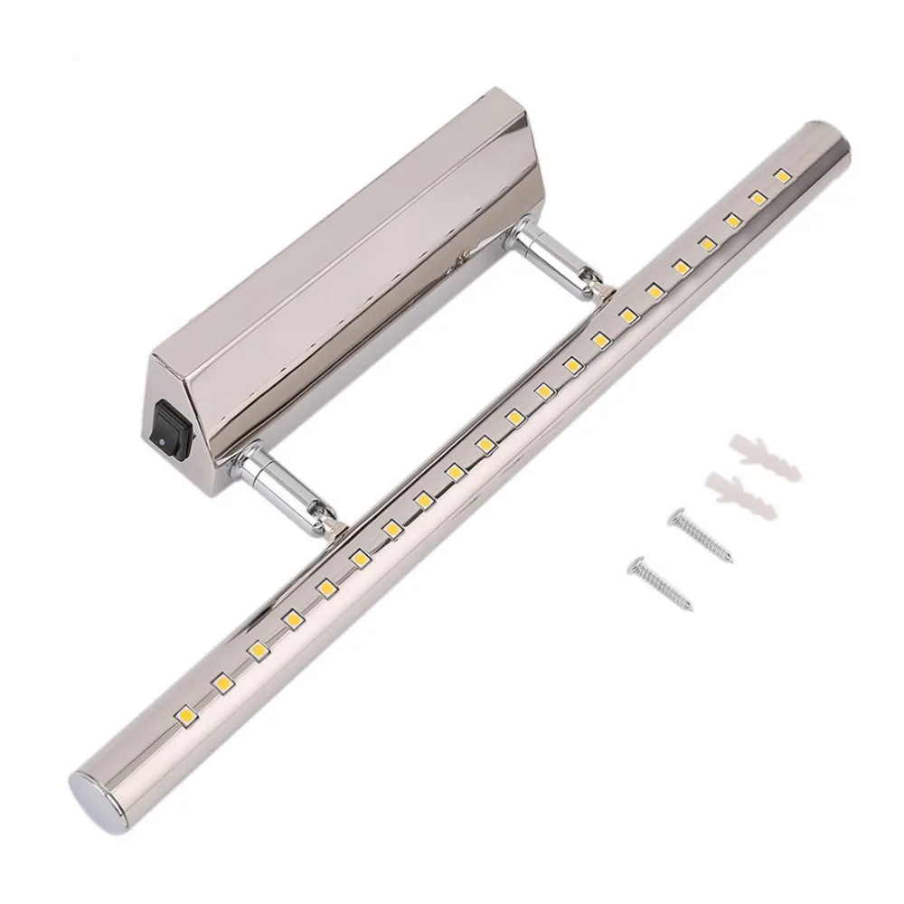 

5W LED Mirror Lamp Stainless Steel Wall Mounted Rotatable Waterproof SMD5050 Practical For Bathroom Bedroom With Switch
