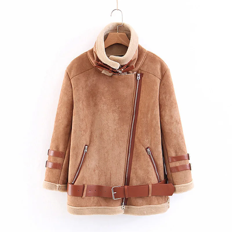 

Ladies Warm Jacket Ladies Winter Motorcycle Jacket Chaquetas Mujer Invierno 2018 Suede Jacket Leather Leather Jacket Women