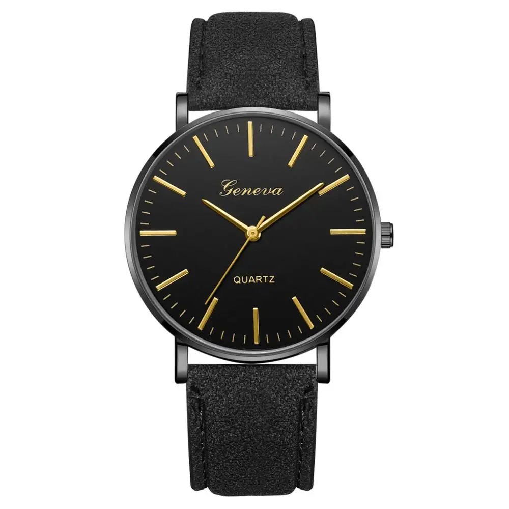 

Mens Watch Hot Selling Geneva Brand Fashion Dial Male Watches Business Clock Casual Quartz Wristwatch Minimalism Kol Saati@50