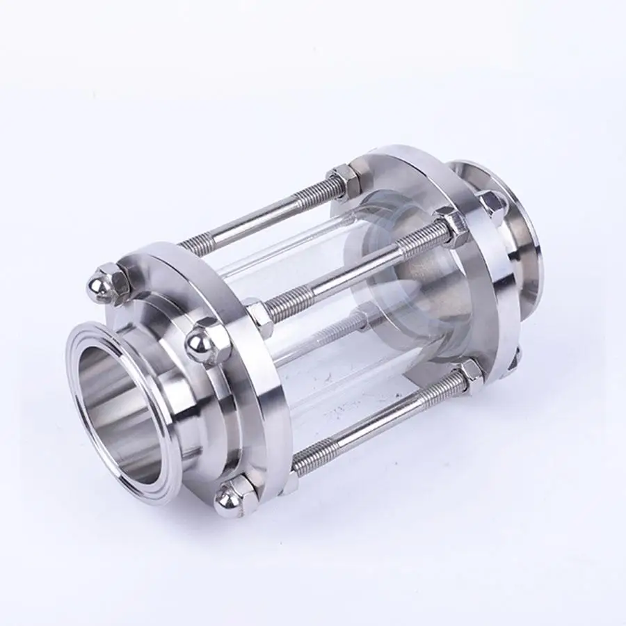 

Brewing Diopter 1.5" Tri Clamp x 25mm 1" Pipe OD SUS 304 Stainless Steel Sanitary Flow Sight Glass Homebrew Beer