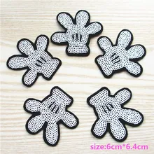 2 шт./компл. блестками Палм-гладить на патчи для одежды вышитые патч пользовательский DIY аксессуары ручной Знак Аппликация A181