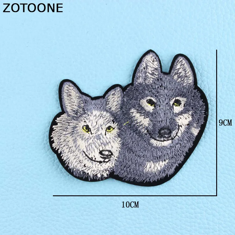 ZOTOONE Cool Wolf Dog Tiger Bike Parches вышивка железные нашивки для одежды полосатые наклейки