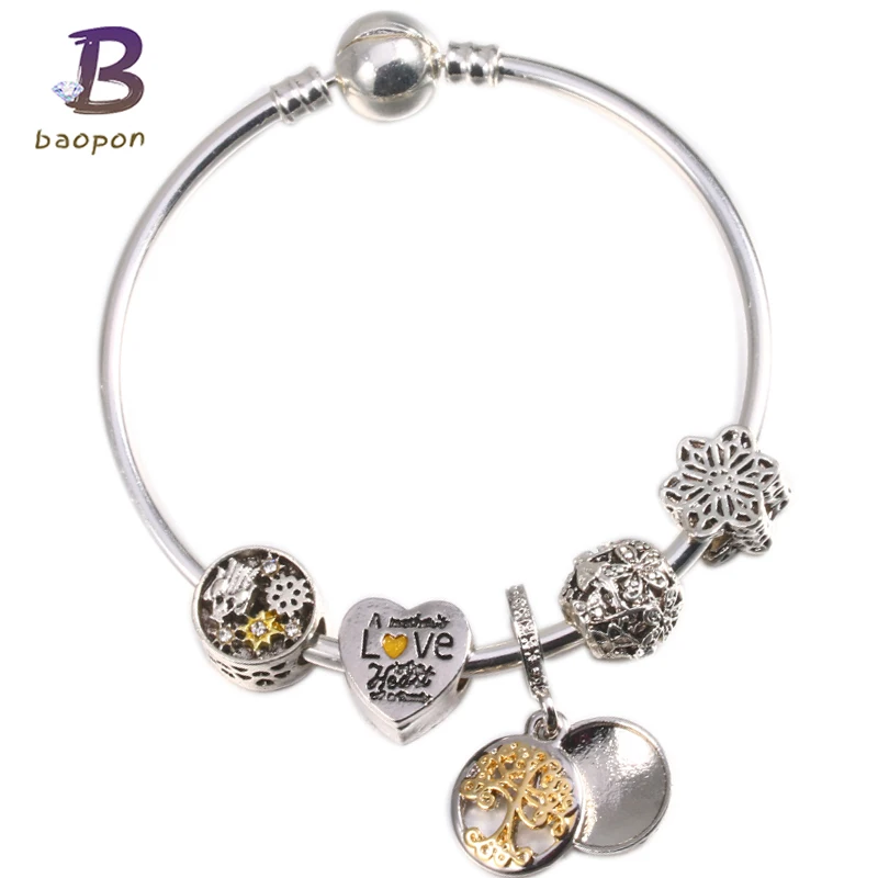 

BAOPON Fashion Jewelry Crystal Lift Of Tree Beads Bracelet for Women European DIY Charm Bracelets & Bangles Pulseira