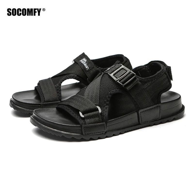 

SOCOMFY Summer Men Casual Outdoor Sandals Breathable Summer Shoes Walking Shoes Lazy Shoes Walking Beach Fashion Sandals