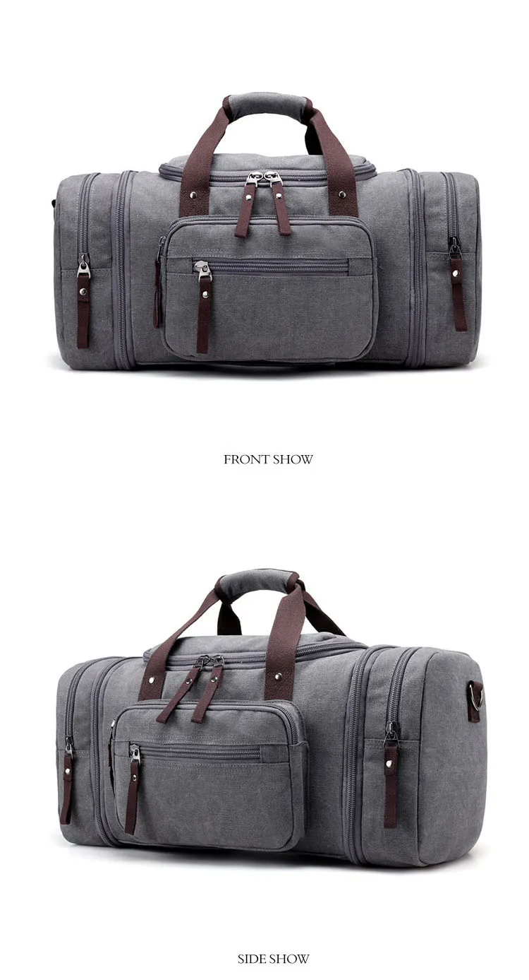 Мужская большая Вместительная дорожная сумка с несколькими карманами, деловая сумка на одно плечо с плечевым ремнем, сумка для переноски подвесного чемодана