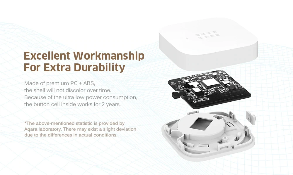 Original Aqara vibration / shock sensor  Built In Gyro Motion sensor ,For smart home app ,International Edition