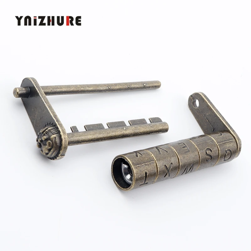 Замок с замком из цинкового сплава в стиле ретро античная бронза 5 букв замок