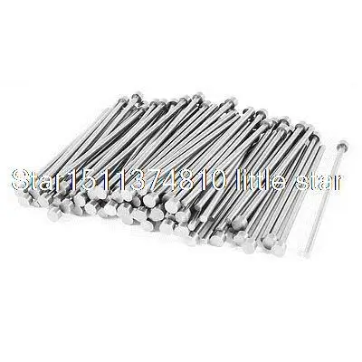 

3.5mm Tip 6mm Shank Diameter Steel Straight Ejector Pin Machinist 100pcs