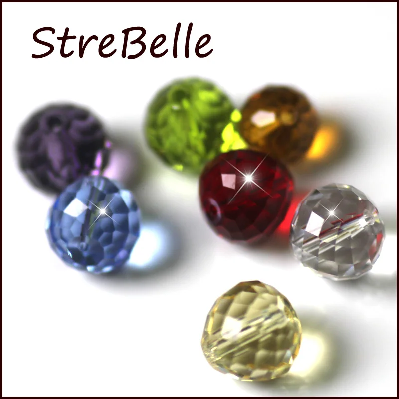 StreBelle Оптовые стеклянные хрустальные бусины 10 мм AAA свободные для изготовления