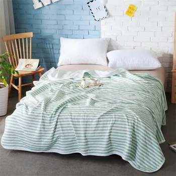 

Soft Quilt Baby Adult Blankets Quilt Blankets Throw on Sofa/Bed/Plane Travel Air Conditioning Striped Blanket E-199