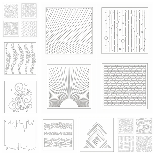 Diffe Mold Draw Stencil For Diy Sbooking Decorative Diffe Mold Draw Stencil For Diy Sbooking Decorative Embossing Paper Cards Crafts Plastic Templates Drawing