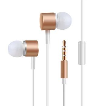 

3.5mm metal In-Ear Earphone Wired stereo earphones Stereo Earbuds with microphone For Iphone xiaomi Huawei Samsung smart phones