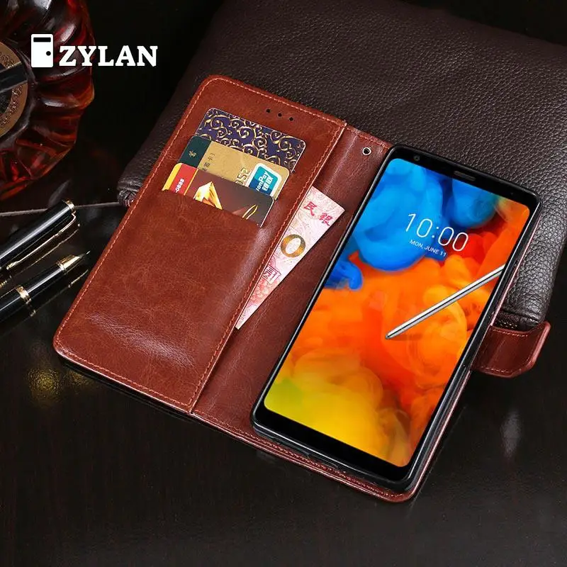 

ZYLAN For LG Q Stylus Plus Q Stylus Case Leather Retro Flip Cover Shell Magnetic Fashion Wallet Cases Kickstand Strap & GIFT