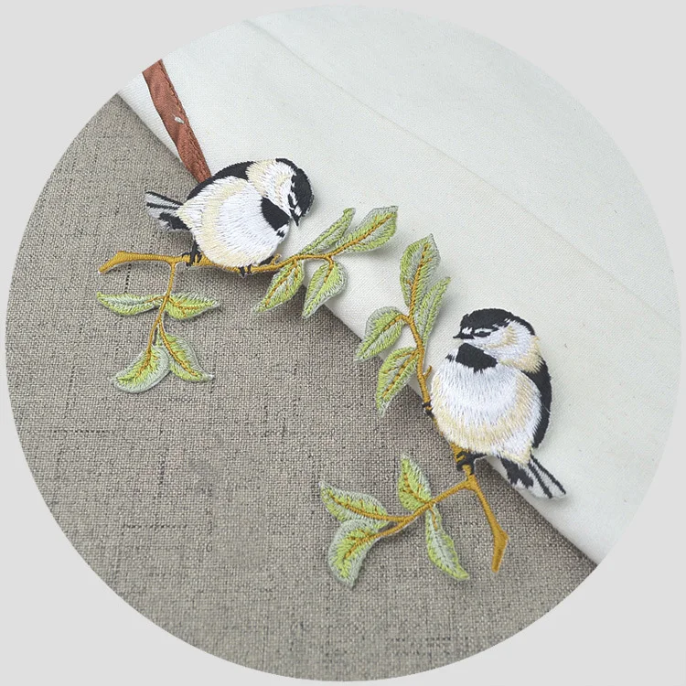 

1piece Ethnic style Birds embroidery patches For Clothing Iron On Embroidered Appliques DIY Apparel Accessories badge