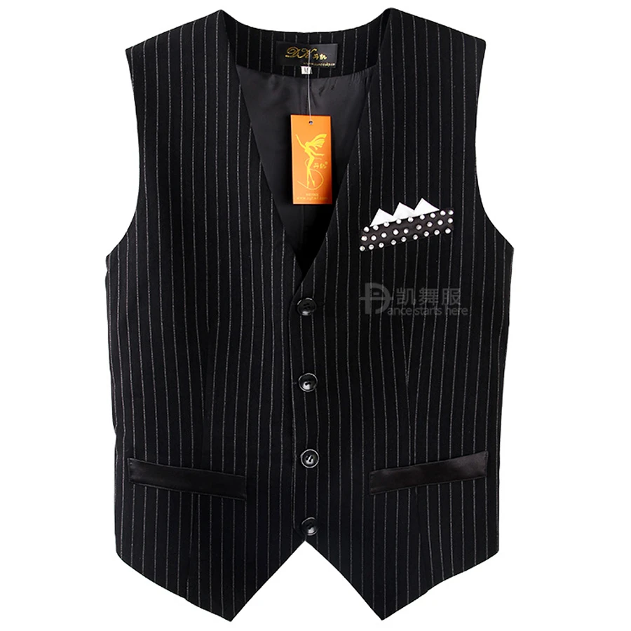 Man Ballroom Dance Shirt Black Dance Top Triangle Vest Mens Ballroom Clothes Latin/Tango/Waltz/Fox-Trot Dress Dancing