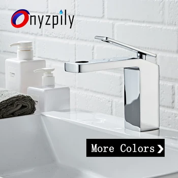 

Onyzpily Chrome/ORB/Brushed Basin Faucet Bathroom Faucet Single Handle Single Hole Hot and Cold Faucet Deck Mounted