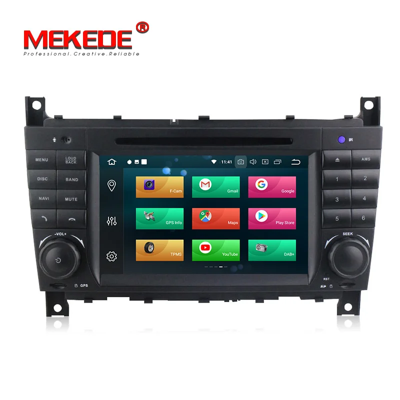 Clearance Android 8.0 4G RAM 2 DIN Car DVD GPS For Mercedes/Benz W203 W209 W219 A-Class A160 C-Class C180 C200 CLK200 radio stereo 3