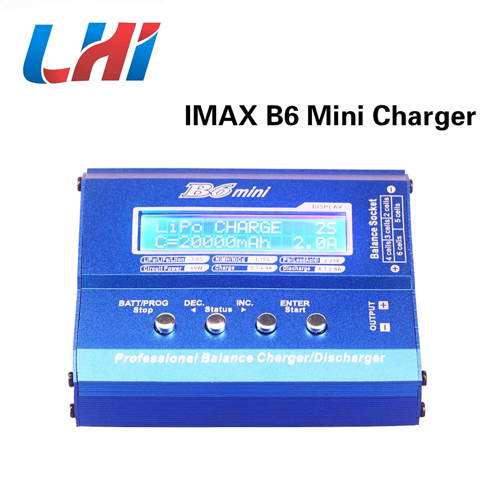 

IMAX B6 mini 60W Balance Charger Discharger for RC Helicopter Car NiMh Ni-Cd Li-ion Aircraft Intelligent Battery Charger