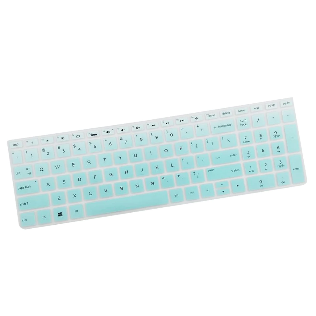  Silicone Desktop Keyboard Skin Cover for HP 15.6 inch BF Laptop Clear Green