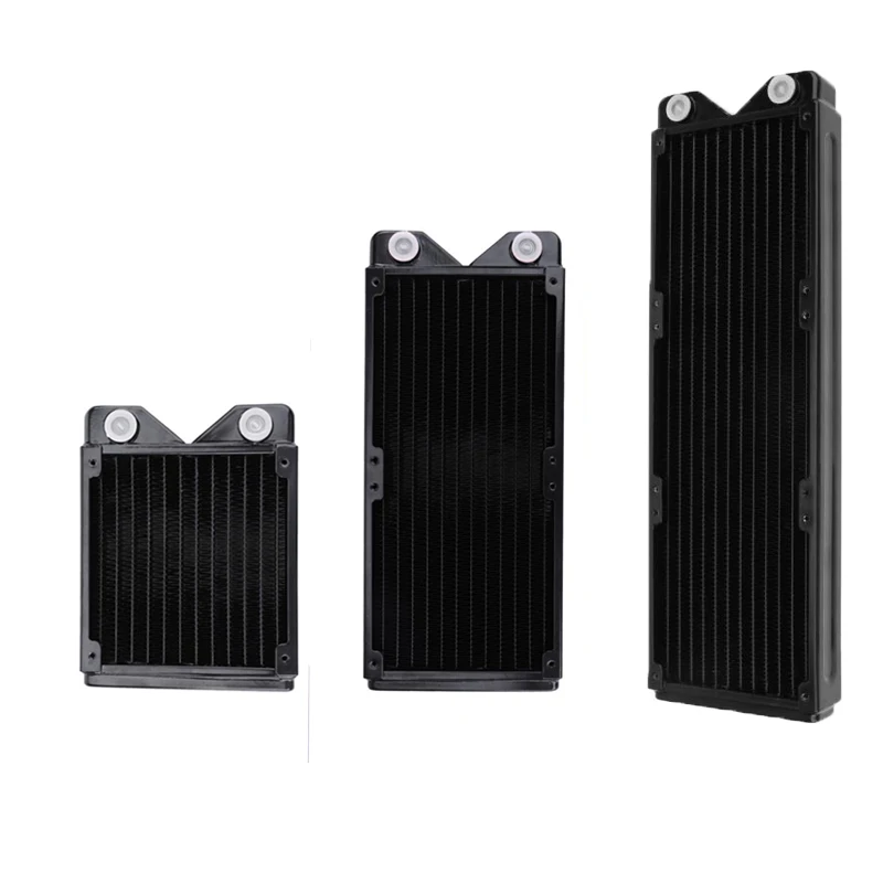 

120/240 / 360mm Water Cooling exchanger Screw Thread Computer Liquid Discharge Water Heat Exchanger copper Radiator for fans