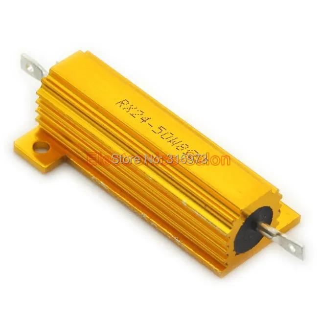 (20 шт./лот) 8 Ом 50 Вт проволочный Алюминиевый резистор Вт.|aluminum housed resistor|aluminum resistor8 ohm
