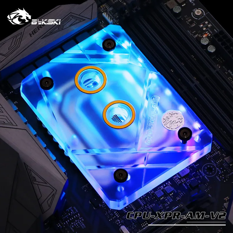  Bykski CPU Wasser Block RGB/D-RGB AURA SYNC Peeling Abdeckung + Kupfer Unten Für AMD Ryzen AM4 AM3 