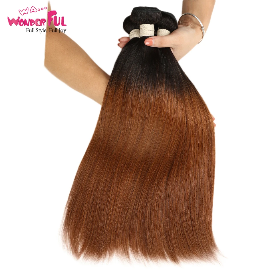 

Ombre Straight Hair Bundles Malaysian Straight Hair 1B 613 Bundles Human Hair Weave #1B/27 30 #1B/99J #1B/4/27 30
