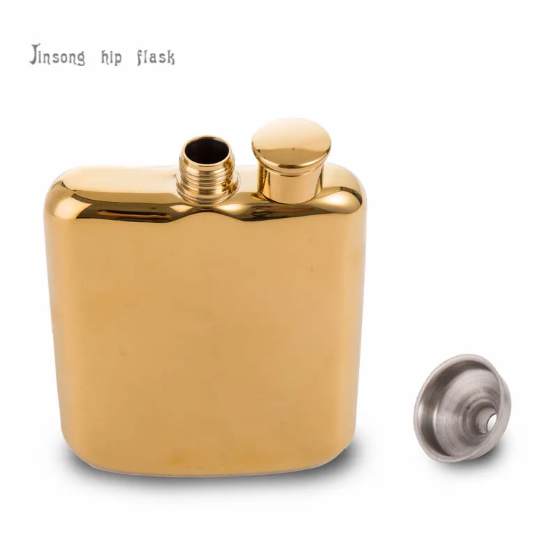 6 унций Персонализированная Золотая фляжка из нержавеющей стали|stainless steel hip flask|hip
