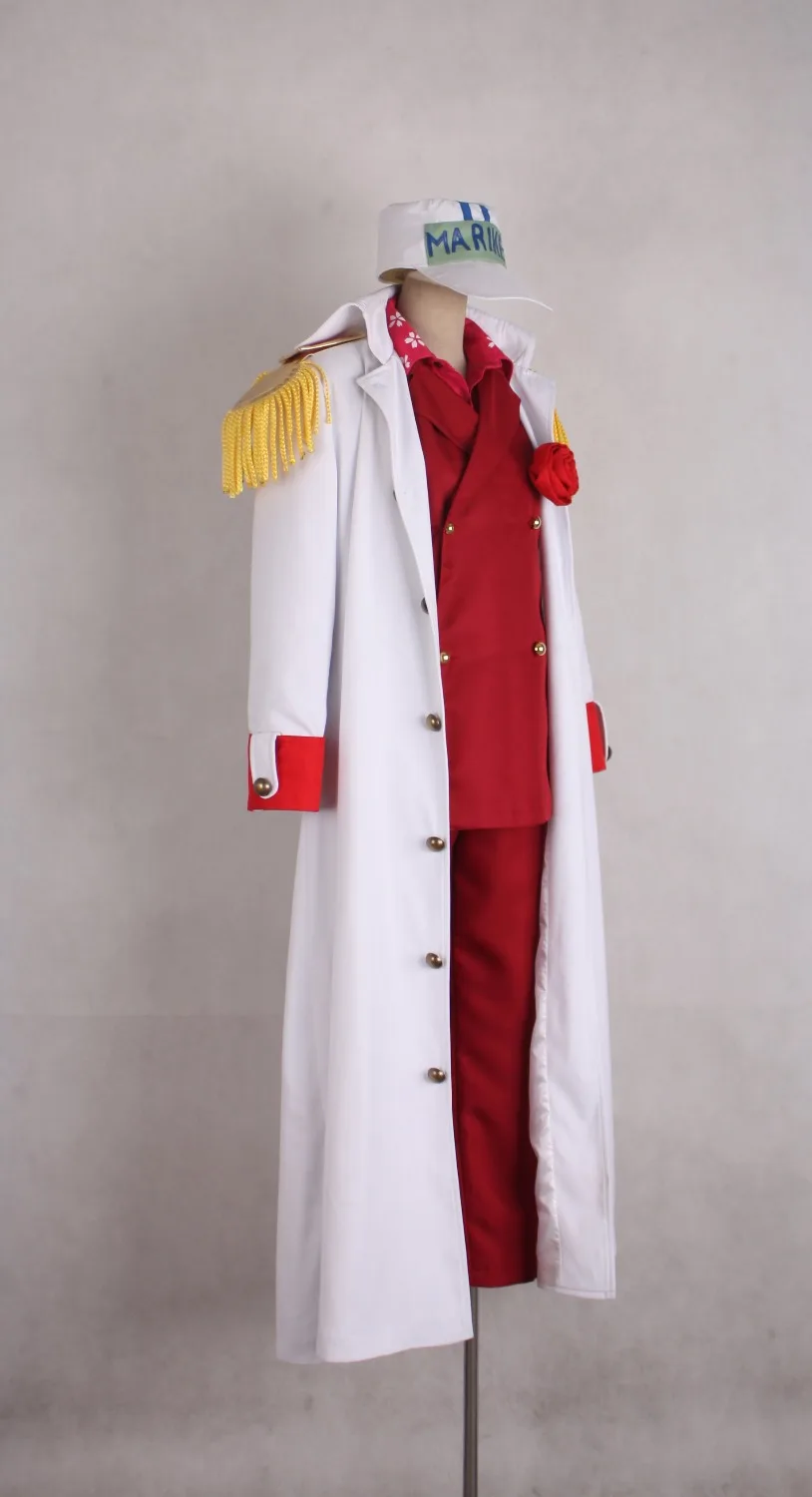 Akainu Sakazuki косплей один предмет красная собака Темно Синяя Униформа Admiral