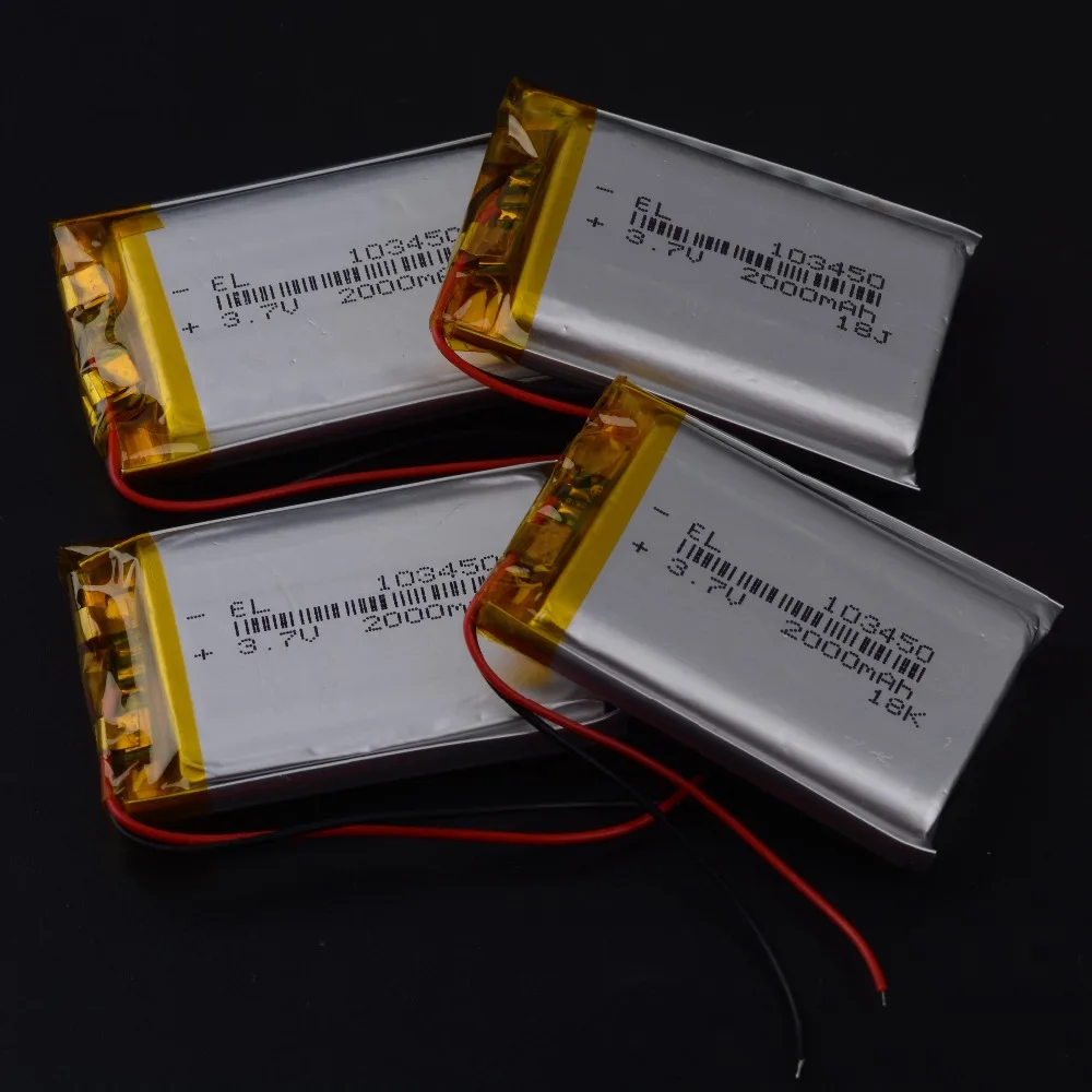 103450 3,7 V 2000MAH литий-полимерная аккумуляторная батарея для MP3 gps навигатора DVD рекордер гарнитура электронная книга камера