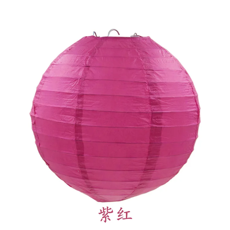 4 дюйма 10 см Круглые Китайские бумажные фонари для свадьбы День рождения, вечеринка, фестиваль украшения дома спальни Подвесные фонари DIY Lampion - Цвет: Purple Red