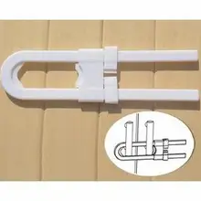 Высококачественная Регулируемая u-образная детская Блокировка для безопасности Защита детский шкаф дверные замки и ремни 25 шт./партия