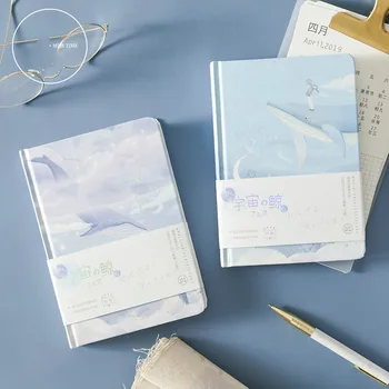 

A5 Creative Hardcover Cosmic Whale Colorful Pages Notebook Cute Diary Journal Watercolor Sketch Book Notepad Bullet Journal