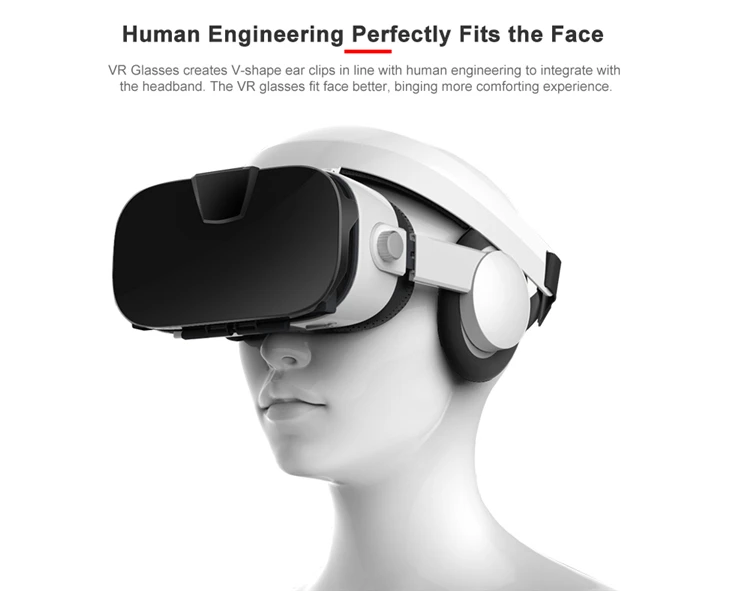UZQi универсальные 3D очки виртуальной реальности, гарнитура для смартфона, очки Googles, 3 d очки, шлем, картон, виртуальная VR коробка