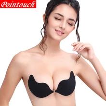 POINTOUCH сексуальный дышащий бюстгальтер без бретелек с открытой спиной женское нижнее белье силиконовый пуш-ап невидимая проволока Свадебная вечеринка