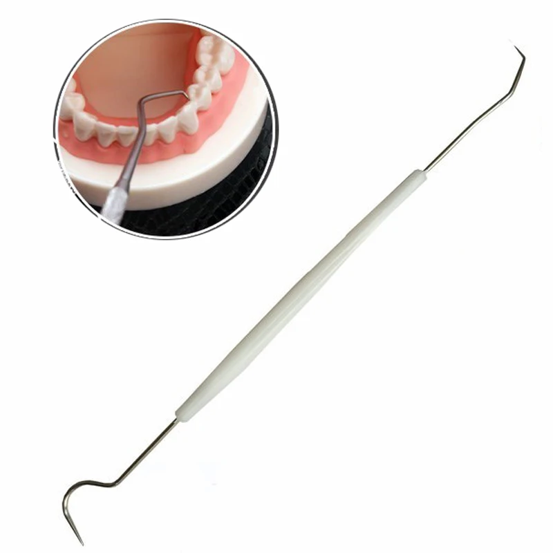 Чистка зубных протезов принадлежности зубочистка рот зеркало Пинцет limpieza зубная нить hilo зубная щетка Z254 - Цвет: Телесный