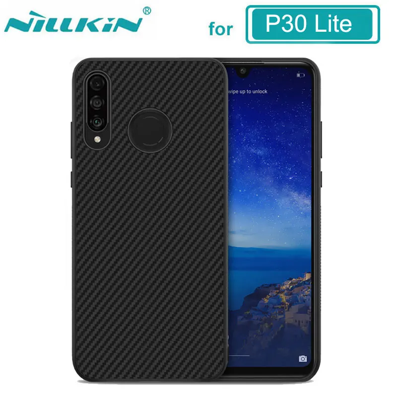 

NILLKIN Synthetic Fiber Case for Huawei P30 Lite Cover Hard PC Matte Back Shell for Huawei Nova 4e Magnetic Case