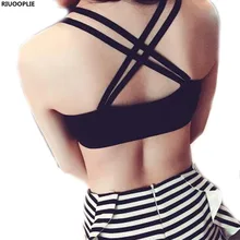 RIUOOPLIE женский сексуальный полый жилет на спине грудь двойной крест майка мягкий бюстгальтер укороченный модал