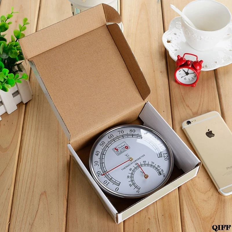 

Drop Ship Sauna Thermometer metal Case Steam Sauna Room Thermometer Hygrometer Bath And Sauna Indoor Outdoor Used May31
