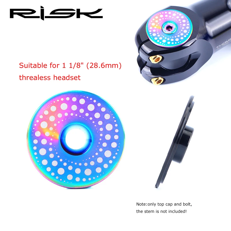 1 Набор RISK 1 1/" /28,6 мм для горной дороги, велосипеда, впереди, гарнитура, верхняя крышка руля и M6x30, болт со стержнем звездообразной гайки, болт CT4, титан