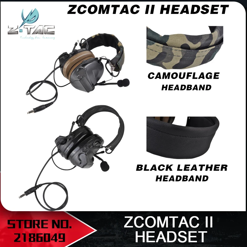 

Z tactical Comtac ii Headset Peltor Noise Canceling Hunting Headset Aviation auricular airsoft Z041 BK Two Version Headband