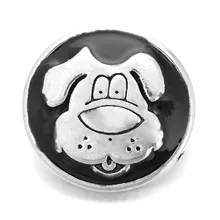 10 шт./лот 18 мм милые собака Винтаж кнопки с застежками «сделай сам» Кнопка xinnver Браслеты ювелирные изделия ZA289