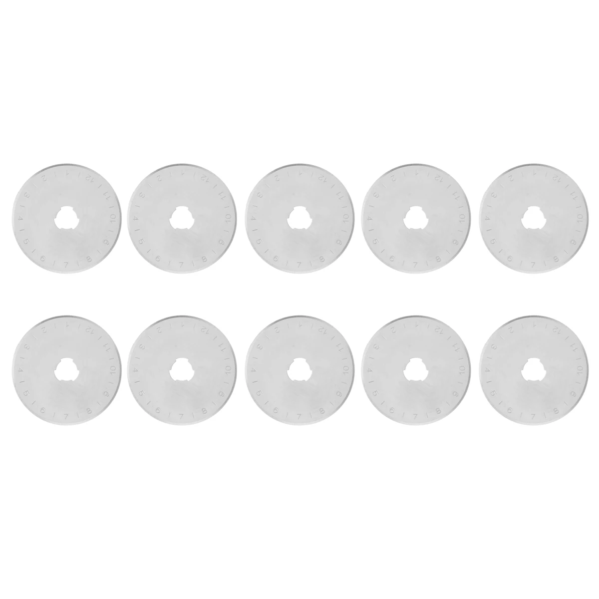 10pcs 45mm Rotary Cutter Blades with Scale Patchwork Fabric Leather Craft Circular Paper Colth Cut Refill Sewing Quilting