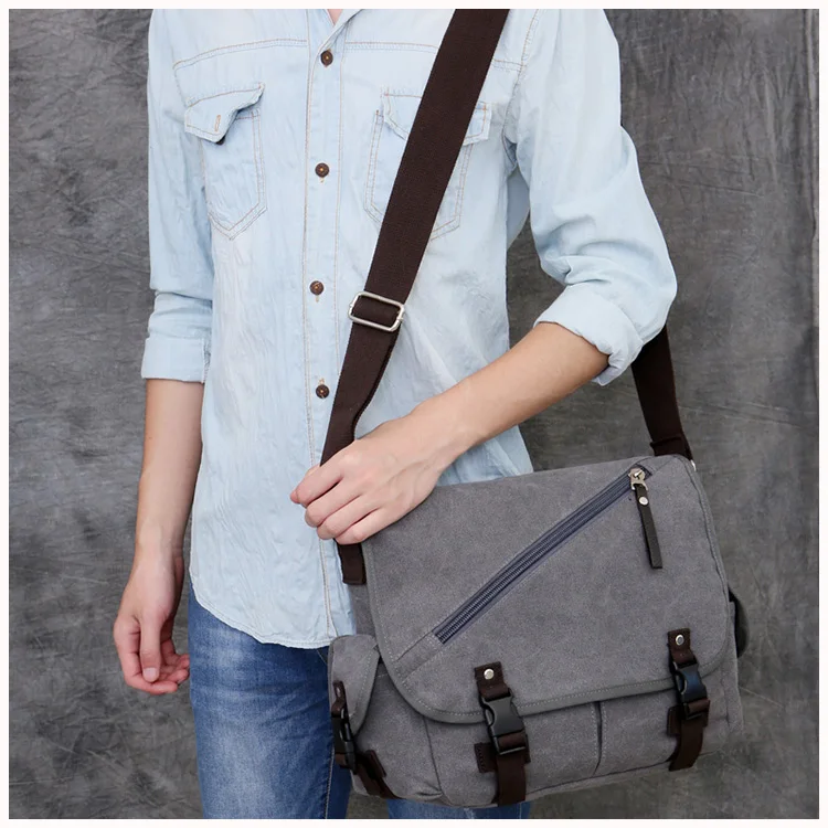 Мужские сумки-мессенджеры, Большая вместительная Холщовая Сумка на плечо, повседневная мужская деловая сумка через плечо, дорожная сумка высокого качества