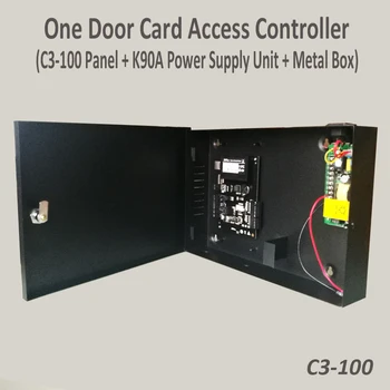 

ZK C3-100 Tcp/Ip Rfid Access Control System One door Security Access Controller with 12V5A back Up Battery function power unit