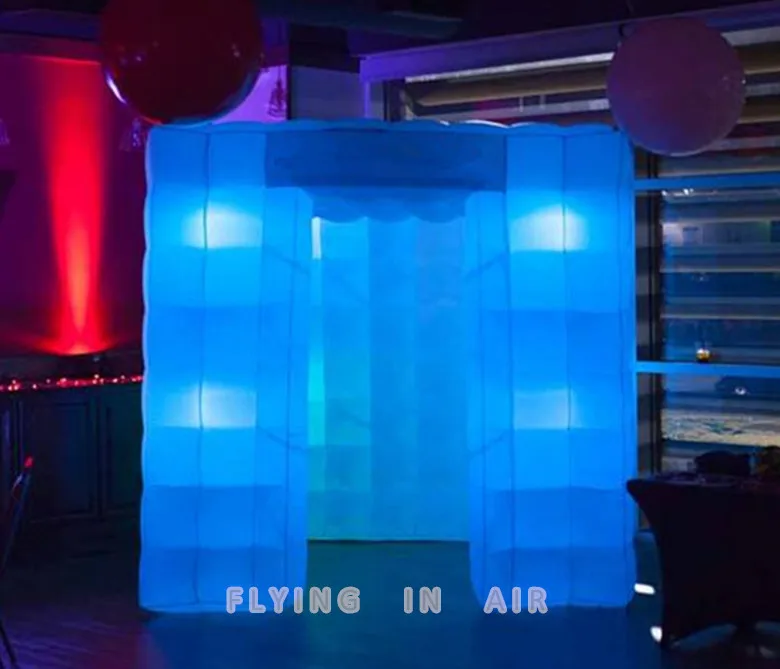 

Hot-selling Cube Tent Inflatable Photo Booth with LED Wall Washer