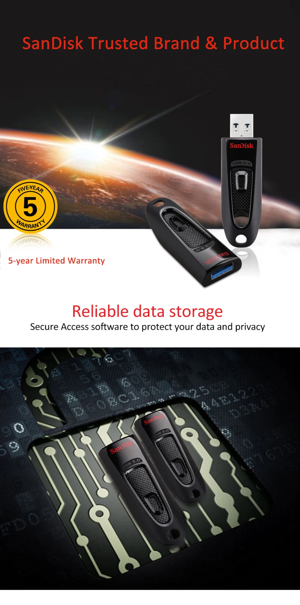 SanDisk CZ48 флеш-накопитель usb 3,0 Флешка 128 Гб 64 ГБ 32 ГБ 16 ГБ usb флеш-накопитель