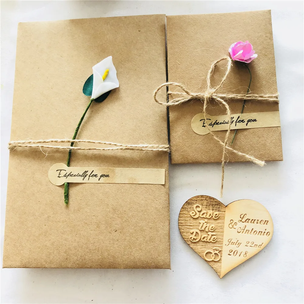 

Wooden Save the Date Magnets with Cards New Arrival Personalized Wood Heart Save the Date Magnets Custom Wedding Favors